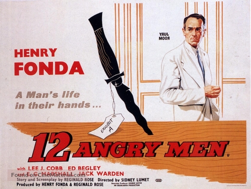 12 Angry Men - British Movie Poster
