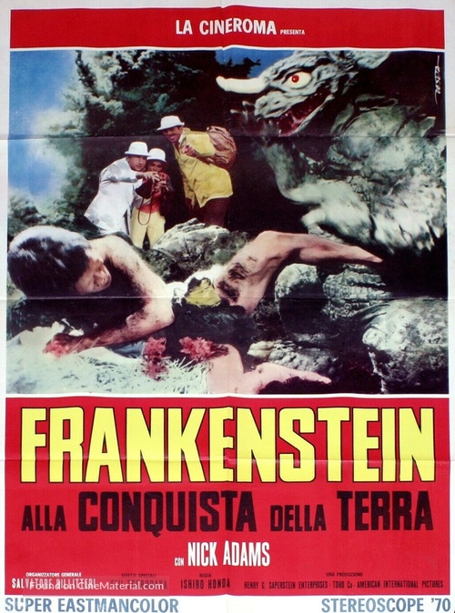Furankenshutain tai chitei kaij&ucirc; Baragon - Italian Movie Poster