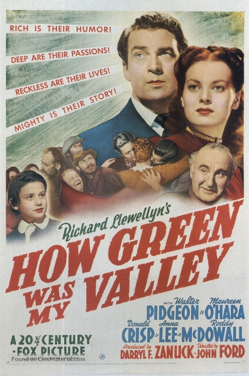 How Green Was My Valley - Movie Poster