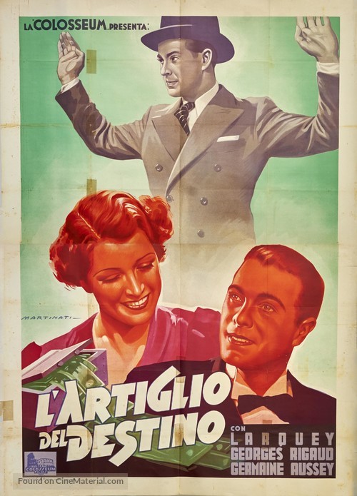 La griffe du hasard - Italian Movie Poster