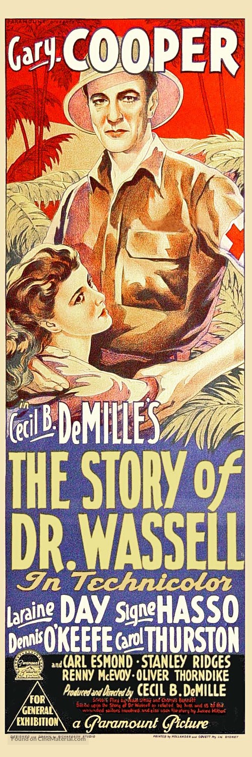 The Story of Dr. Wassell - Australian Movie Poster
