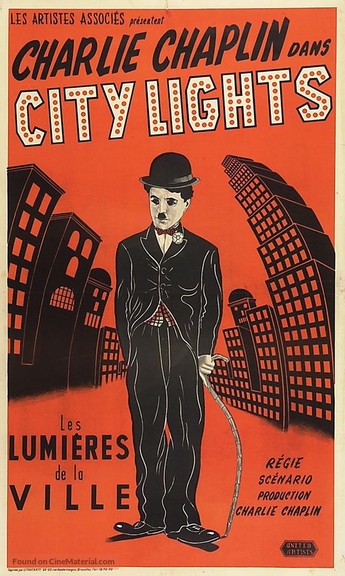 City Lights - Belgian Movie Poster