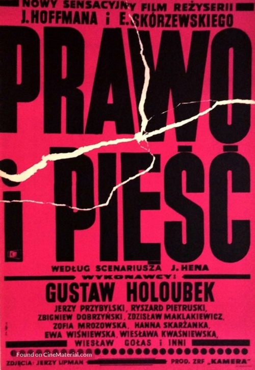 Prawo i piesc - Polish Movie Poster