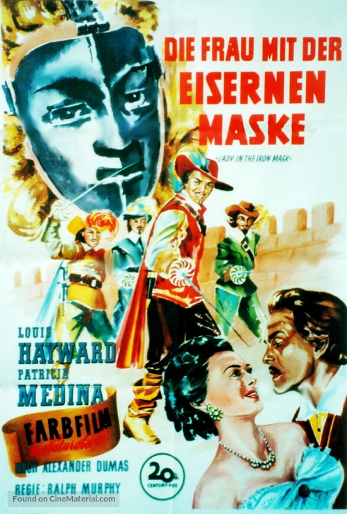 Lady in the Iron Mask - German Movie Poster