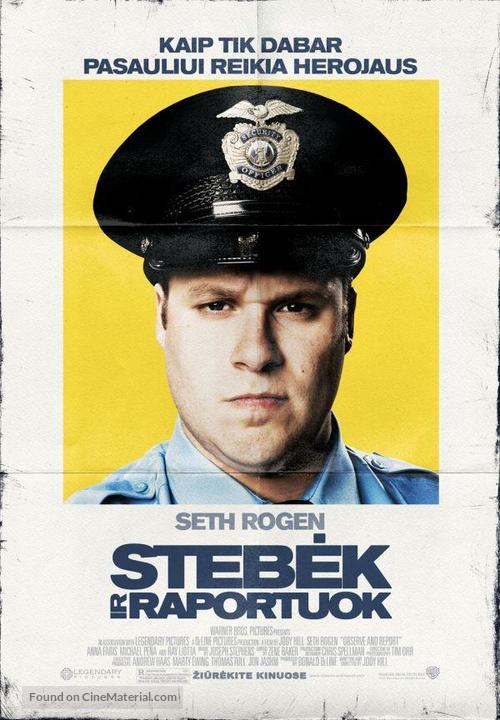 Observe and Report - Lithuanian Movie Poster