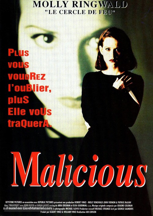 Malicious - French VHS movie cover