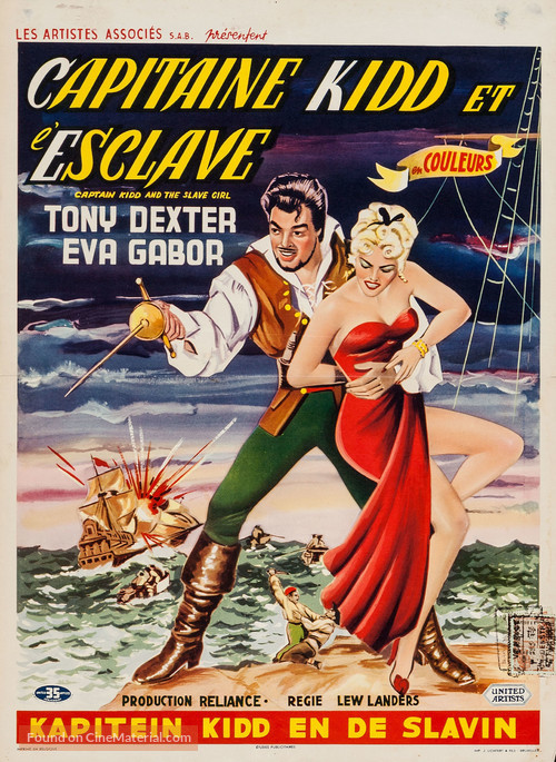 Captain Kidd and the Slave Girl - Belgian Movie Poster