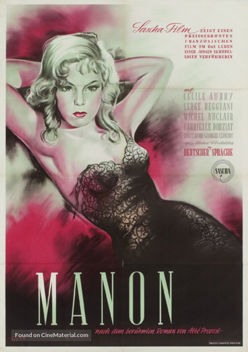 Manon - German Movie Poster