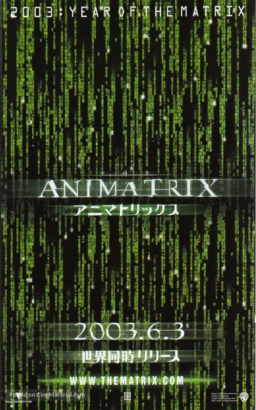 Get The Animatrix 2003 Japanese Movie Poster Desktop Wallpaper Free Wallpaper The Animatrix 2003 Japanese Movie Poster Desktop Wallpaper
