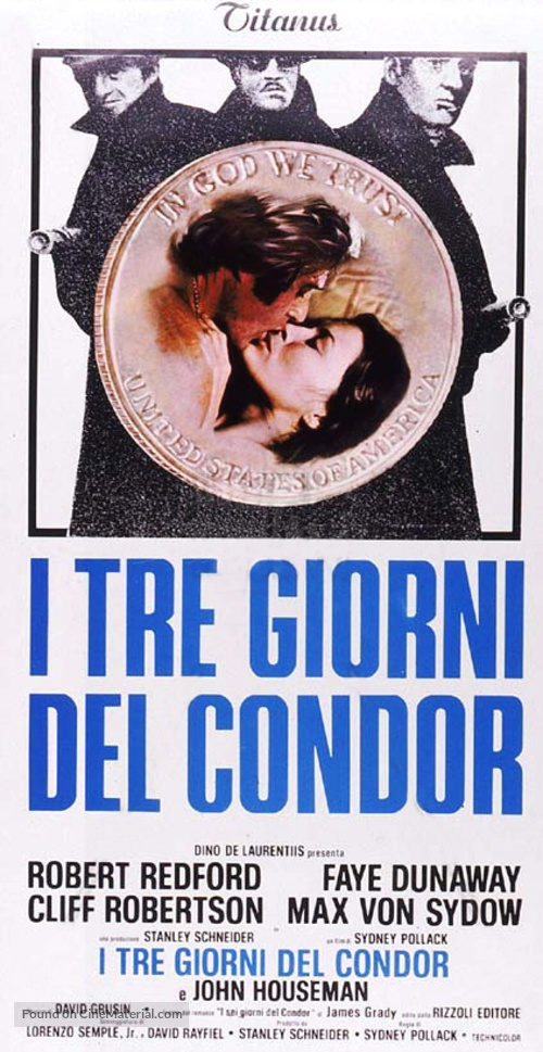 Three Days of the Condor - Italian Theatrical movie poster