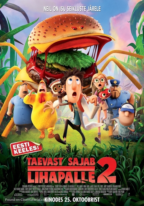 Cloudy with a Chance of Meatballs 2 - Estonian Movie Poster