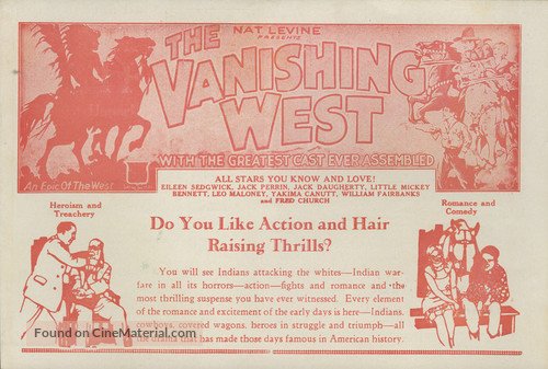 The Vanishing West - poster