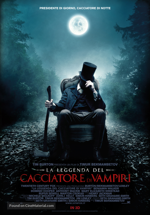 Abraham Lincoln: Vampire Hunter - Italian Movie Poster