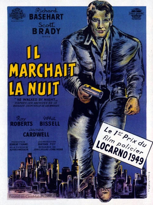 He Walked by Night - French Movie Poster