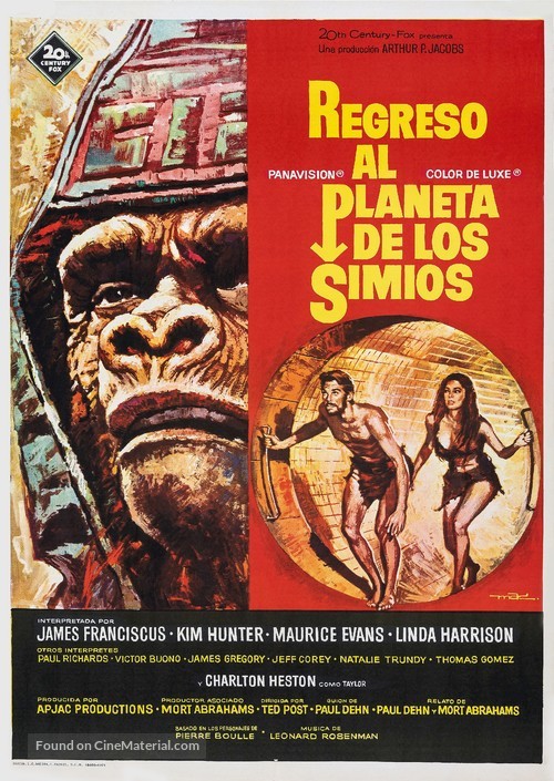 Beneath the Planet of the Apes - Spanish Movie Poster