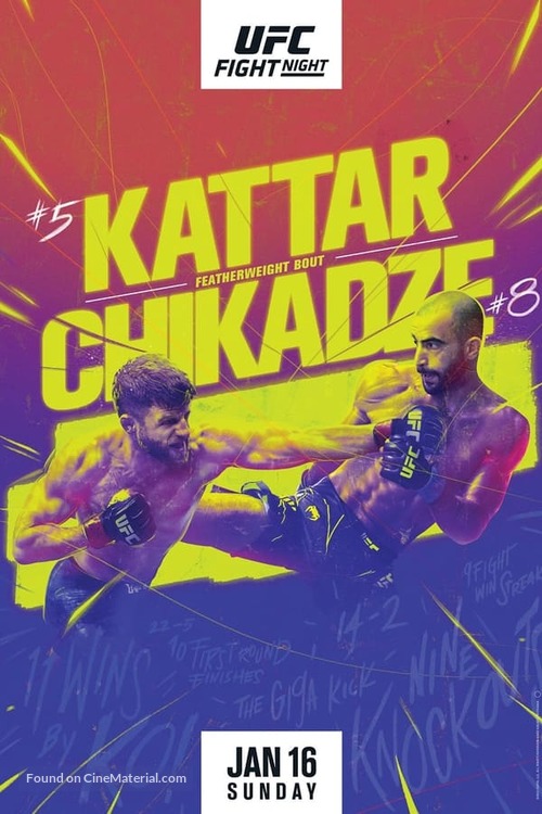 &quot;UFC on ESPN&quot; Kattar vs. Chikadze - Movie Poster