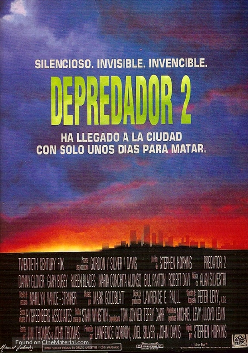 Predator 2 - Spanish Movie Poster