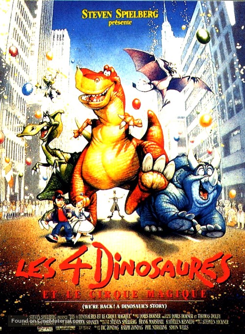 We&#039;re Back! A Dinosaur&#039;s Story - French Movie Poster