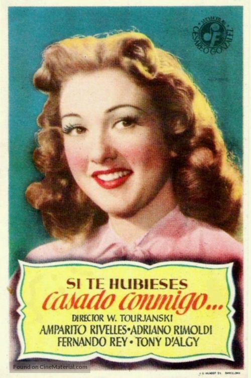 Si te hubieses casado conmigo - Spanish Movie Poster