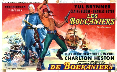 The Buccaneer - Belgian Movie Poster