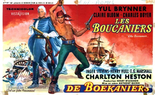 The Buccaneer - Belgian Movie Poster