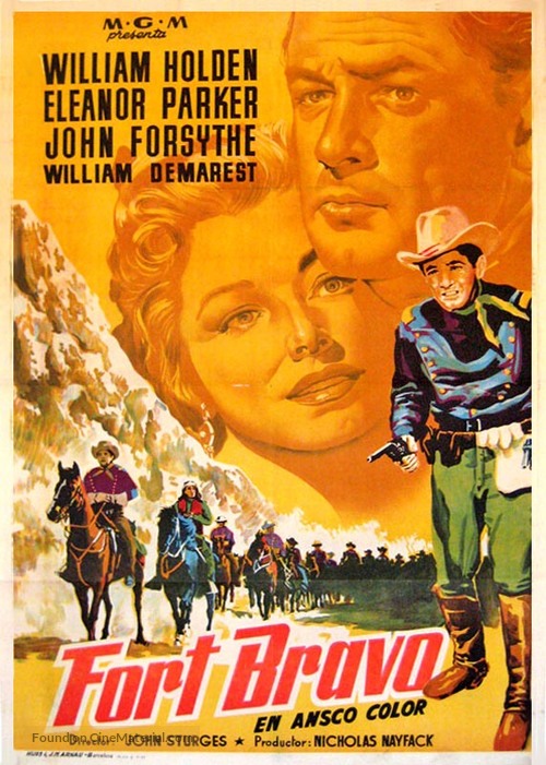 Escape from Fort Bravo - Spanish Movie Poster