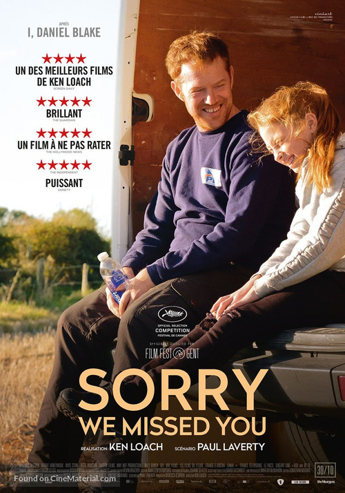 Sorry We Missed You - Belgian Movie Poster