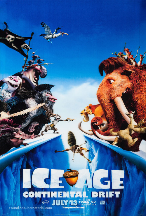 Ice Age: Continental Drift - Advance movie poster