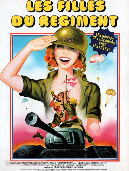 Les filles du r&eacute;giment - French Movie Poster