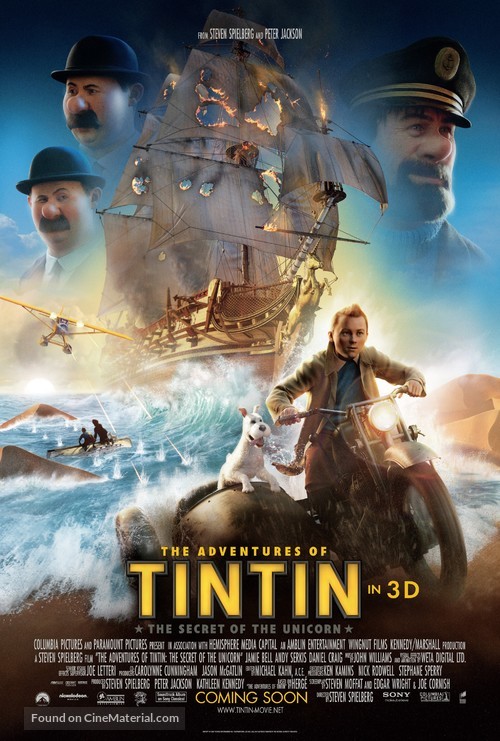 The Adventures of Tintin: The Secret of the Unicorn - Movie Poster