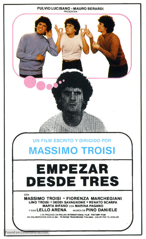 Ricomincio da tre - Spanish Movie Poster