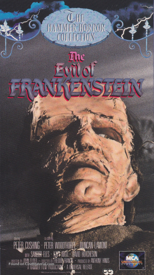 The Evil of Frankenstein - VHS movie cover