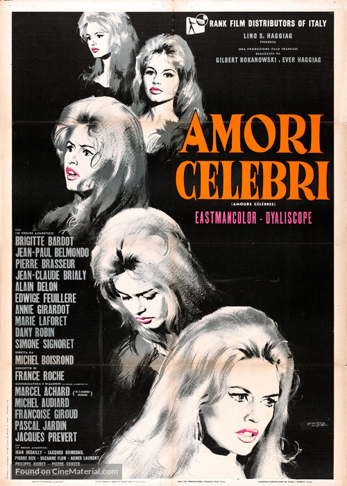 Amours c&eacute;l&egrave;bres - Italian Movie Poster