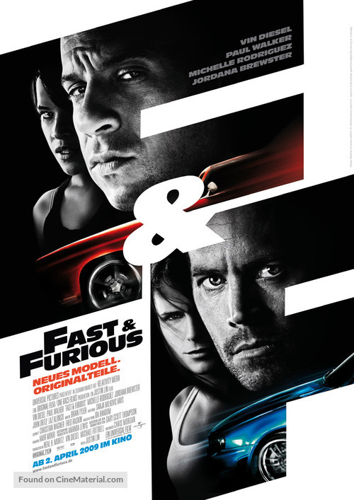 Fast &amp; Furious - German Movie Poster