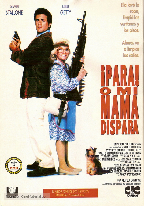 Stop Or My Mom Will Shoot - Argentinian VHS movie cover