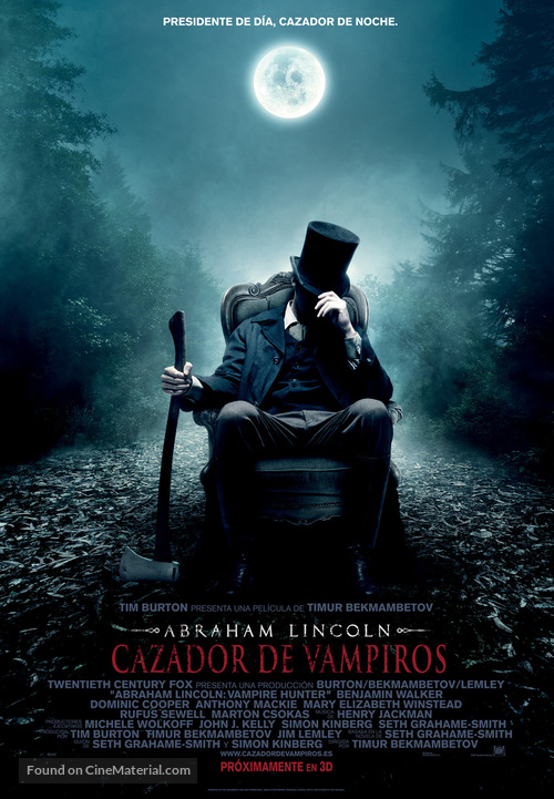 Abraham Lincoln: Vampire Hunter - Spanish Movie Poster