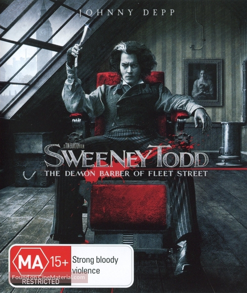 Sweeney Todd: The Demon Barber of Fleet Street - Australian Movie Cover