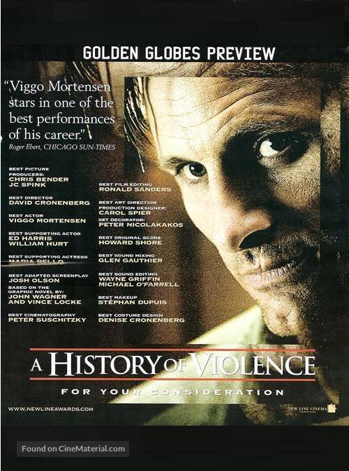 A History of Violence - For your consideration movie poster