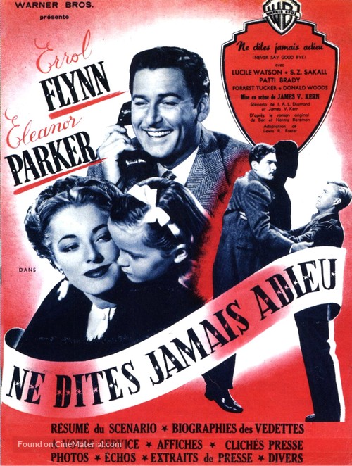 Never Say Goodbye - French Movie Poster