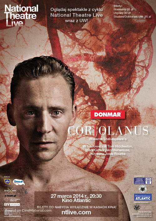 National Theatre Live: Coriolanus - Polish Movie Poster