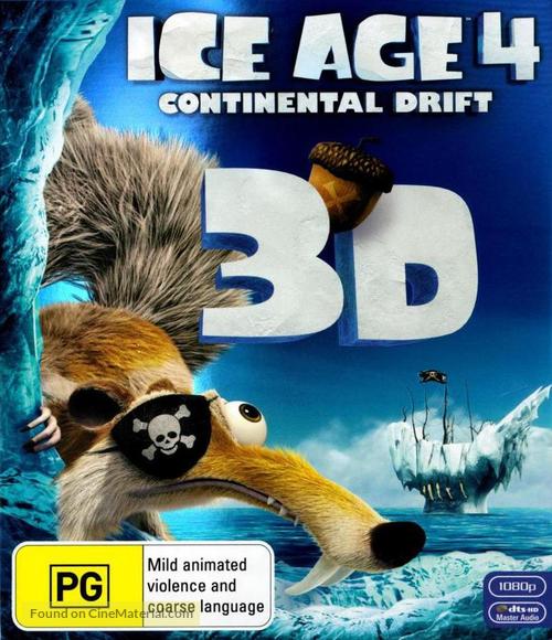 Ice Age: Continental Drift - Australian Blu-Ray movie cover