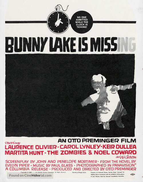 Bunny Lake Is Missing - Movie Poster