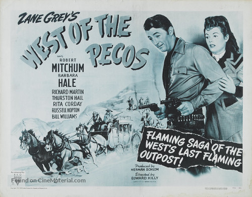 West of the Pecos - Re-release movie poster
