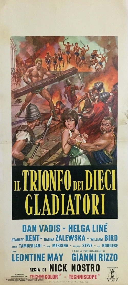 Trionfo dei dieci gladiatori, Il - Italian Movie Poster