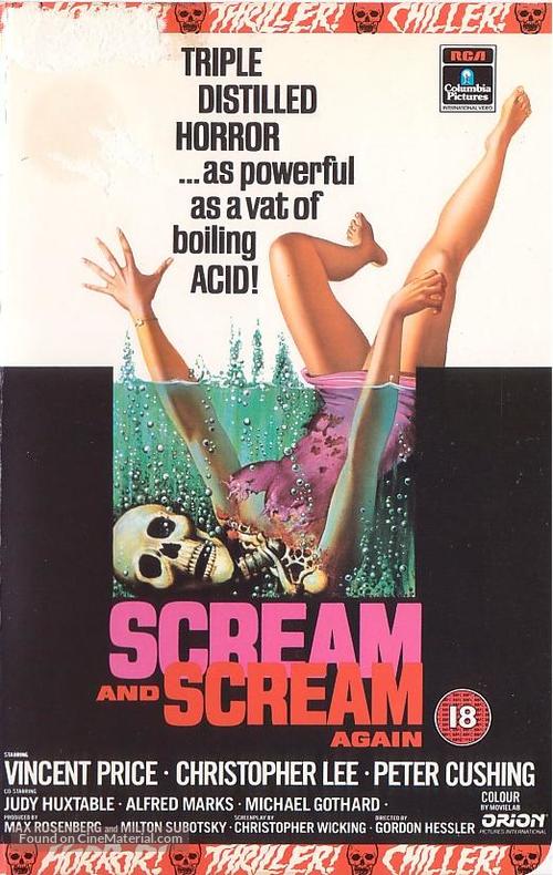 Scream and Scream Again - British VHS movie cover