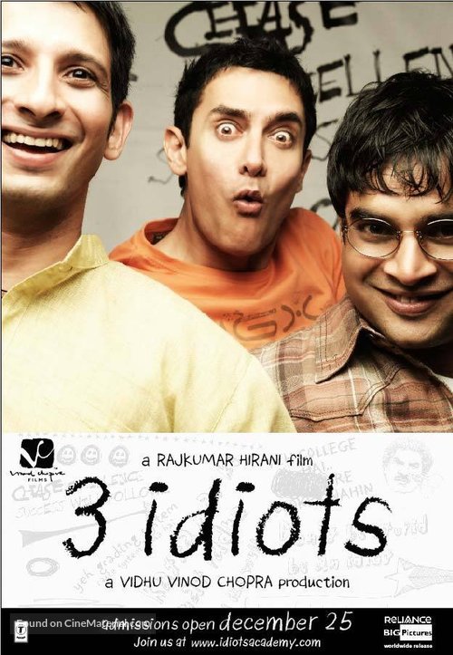 Three Idiots - Indian Movie Poster