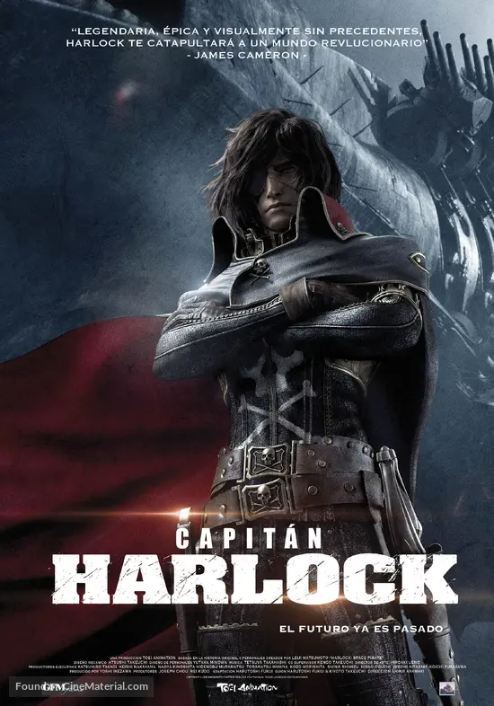 Get Space Pirate Captain Harlock 2013 Spanish Movie Poster HD Wallpaper Space Pirate Captain Harlock 2013 Spanish Movie Poster For Free