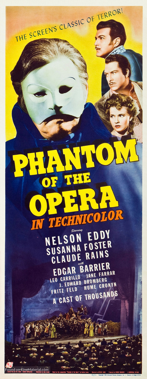 Phantom of the Opera - Theatrical movie poster