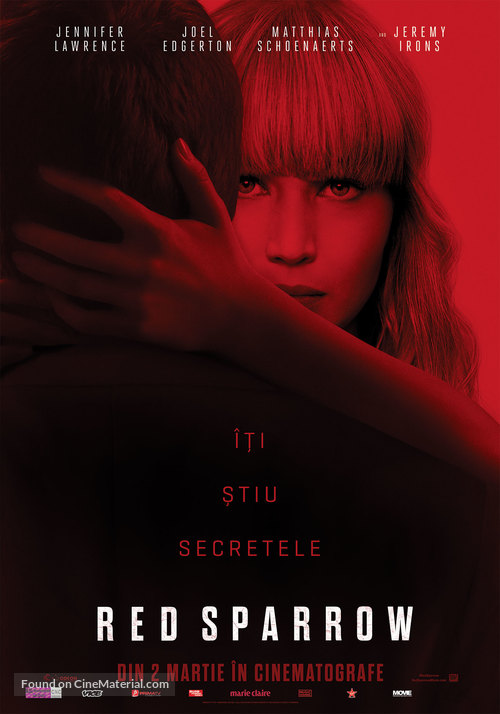 Red Sparrow - Romanian Movie Poster