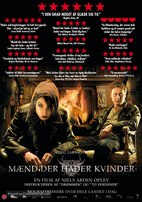 M&auml;n som hatar kvinnor - Danish Movie Poster